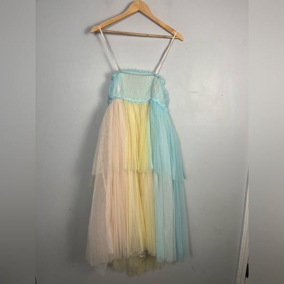 New Anthropologie Pernille Rosenkilde Strapless Tiered Tulle Dress size XL - Picture 5 of 9